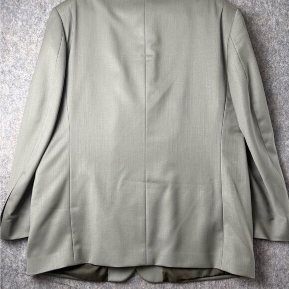 Jones New York Blazer Jacket Men Gray 100% Pure Wool Long Sleeve Single Breasted - Picture 10 of 10